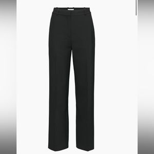 Aritzia Babaton Agency Black High-Rise Straigh Leg Pants